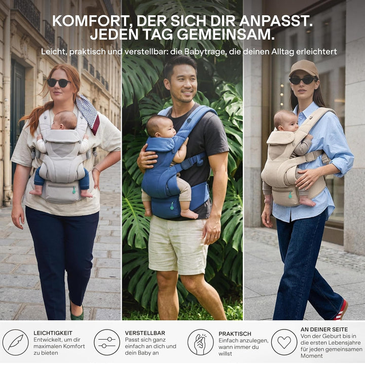 Koala Babycare Babytrage Neugeborene ab Geburt 0–36 Monate (3,2–20,4 kg) – Baby Trage mit Patentiert