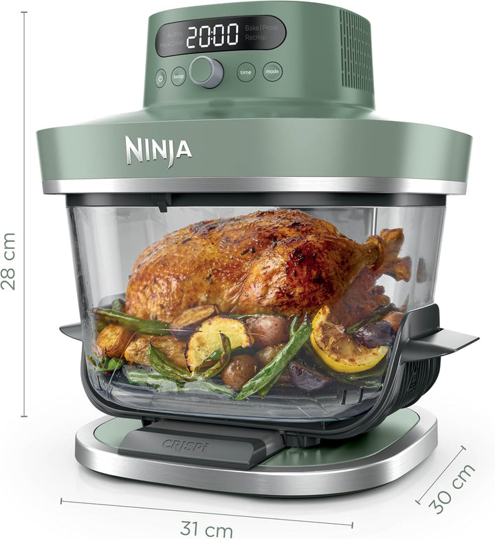 Ninja CRISPi PRO XL Glas-Heissluftfritteuse (Air-Fryer), 5 voreingestellte Zubereitungsfunktionen, C