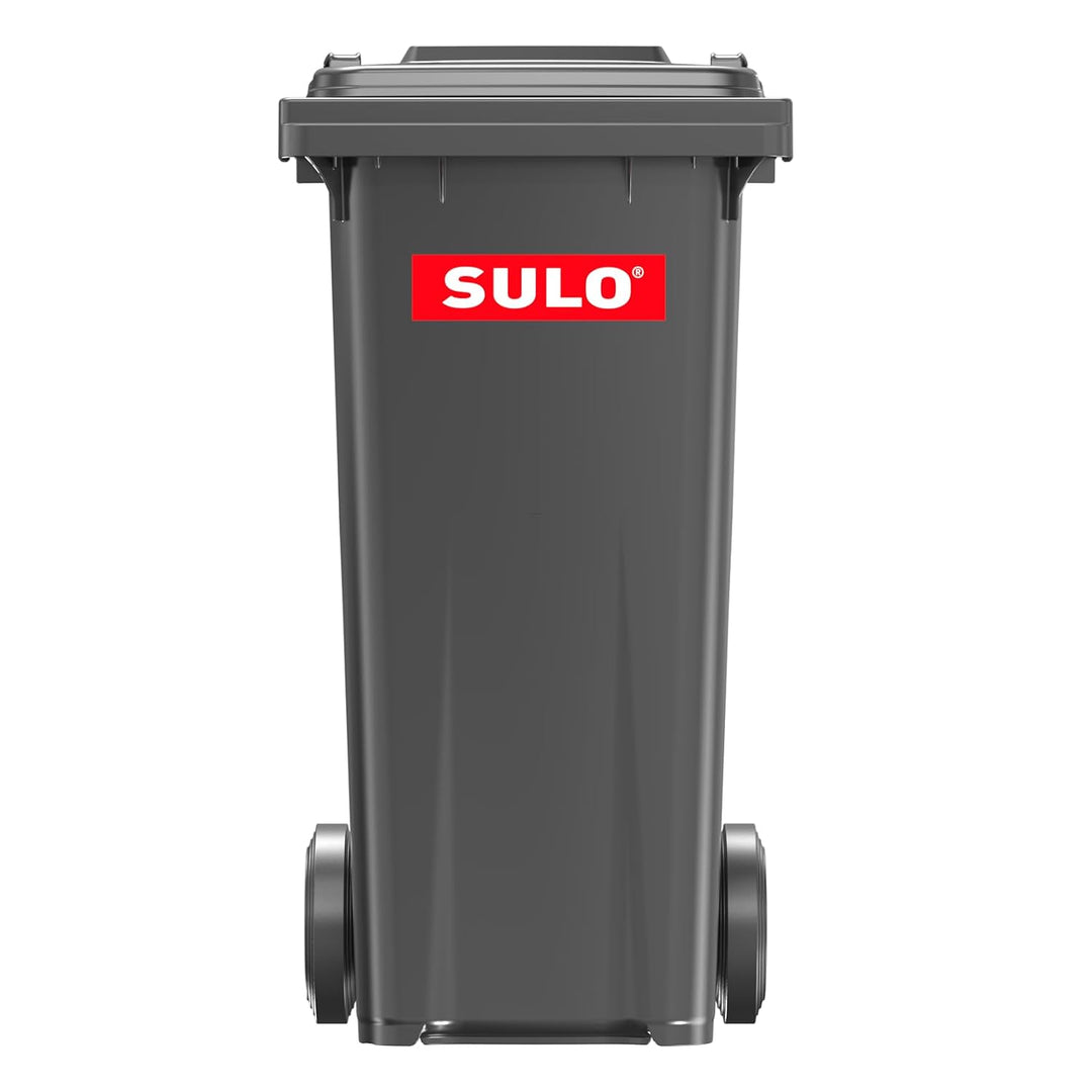 Sulo 120 Liter Müllbehälter Mülltonne Abfalltonne + Schloss | Grau | Für alle DIN-Kammschüttungen |M