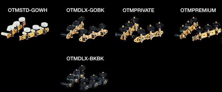 Ortega Guitars Classic Stimmmechaniken Set - gold/schwarz Deluxe (OTMDLX-GOBK)
