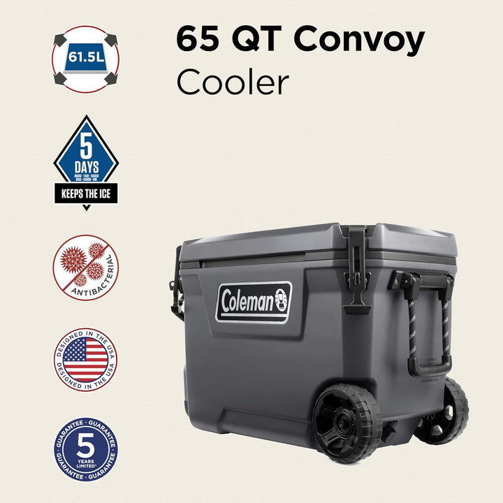 Coleman Convoy Hochleistungs-Kühlbox | 27L - 22L Fassungsvermögen | Hält EIS bis zu 5 Tage lang | Vo