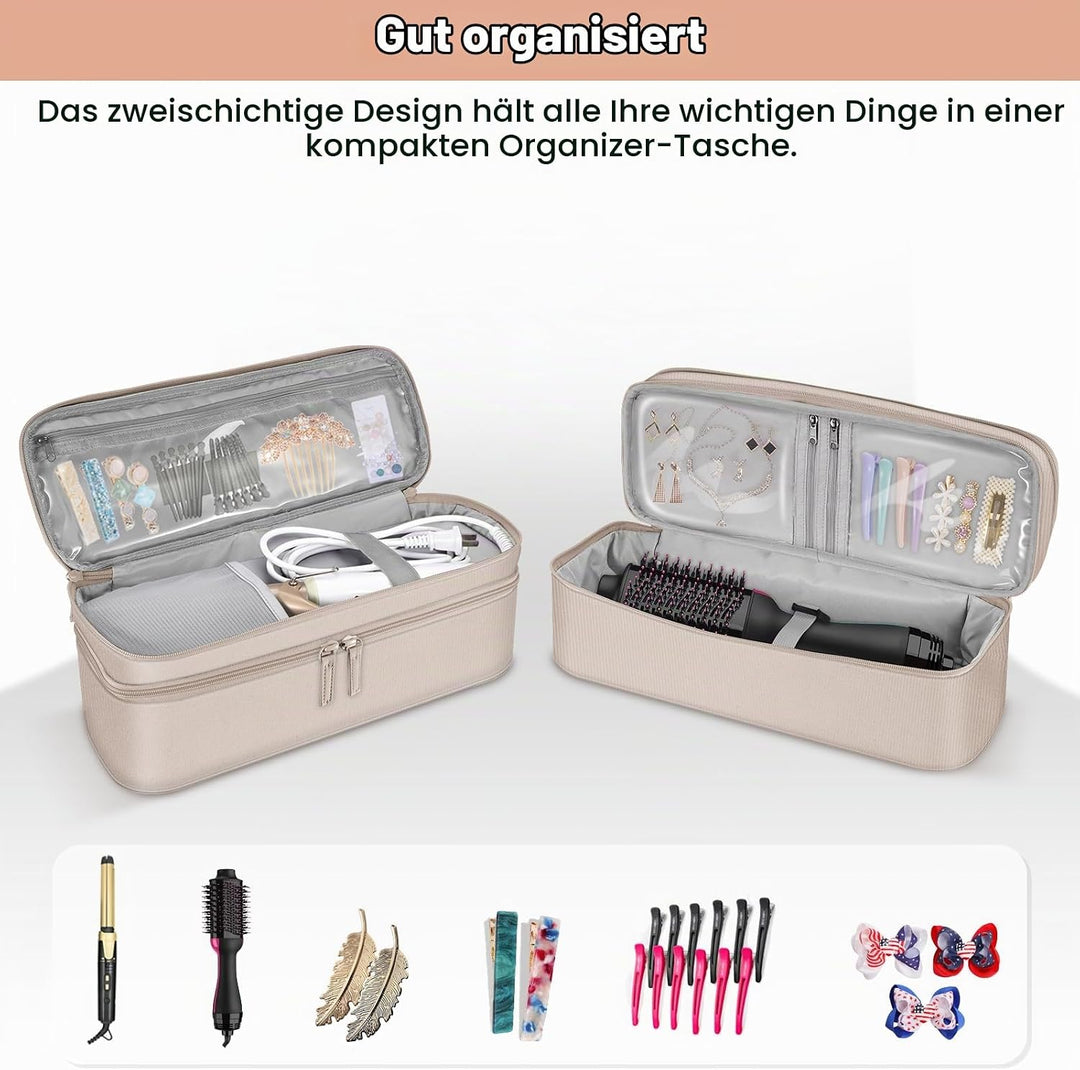 SITHON Reise Tasche für Revlon Salon One-Step Volumiser, Doppellagige Tragetasche für Dyson Airwrap,