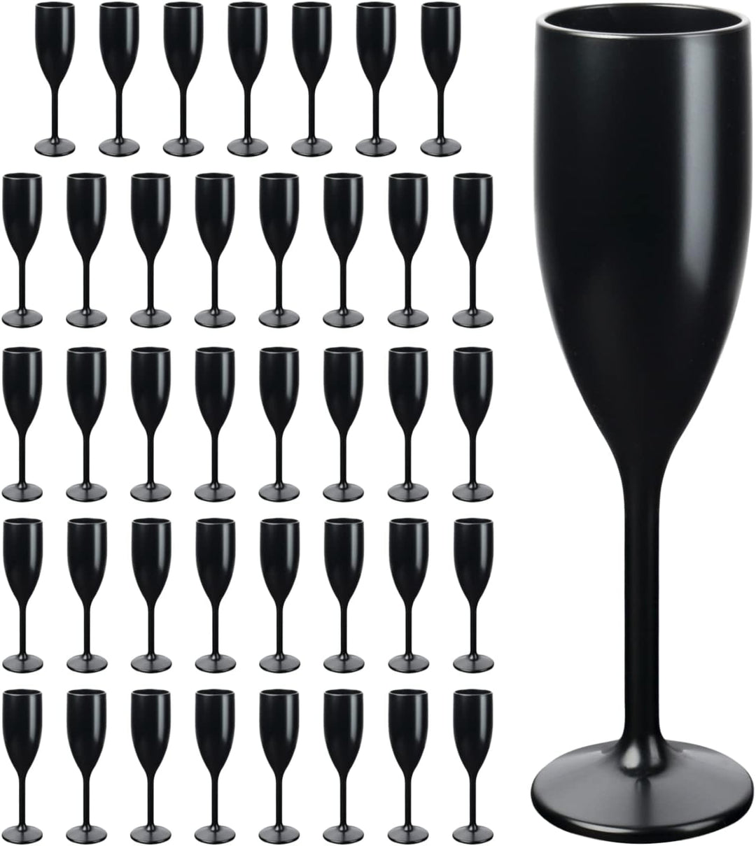 Schramm® Mehrweg Sektgläser in schwarz wählbar 6, 12, 24 oder 48 Stück 150 ml Champagner Glas Sektfl