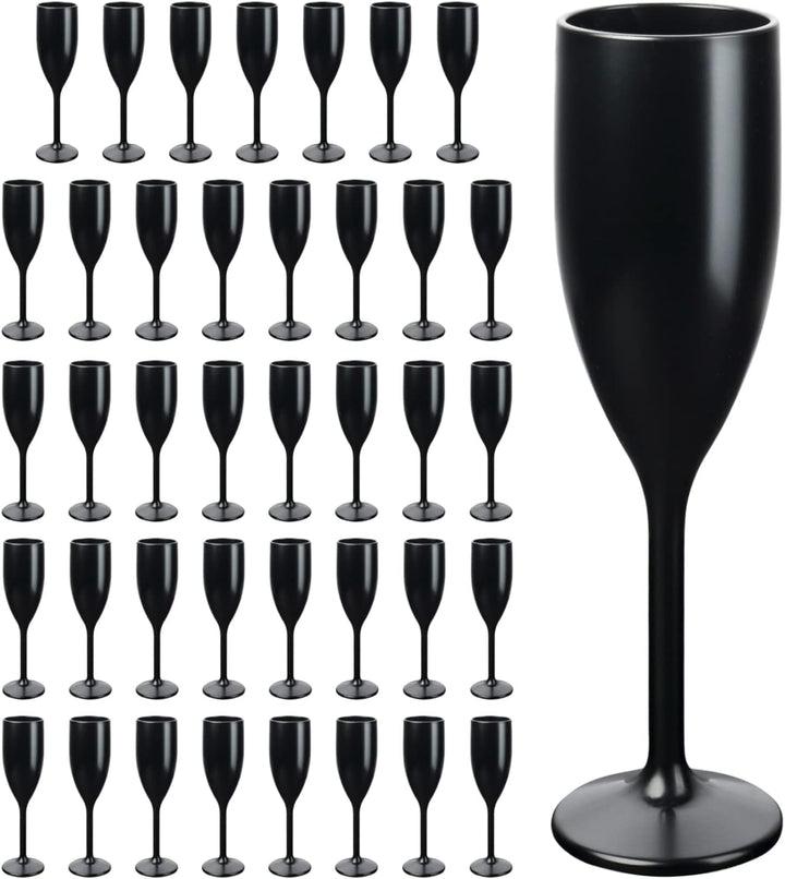 Schramm® Mehrweg Sektgläser in schwarz wählbar 6, 12, 24 oder 48 Stück 150 ml Champagner Glas Sektfl