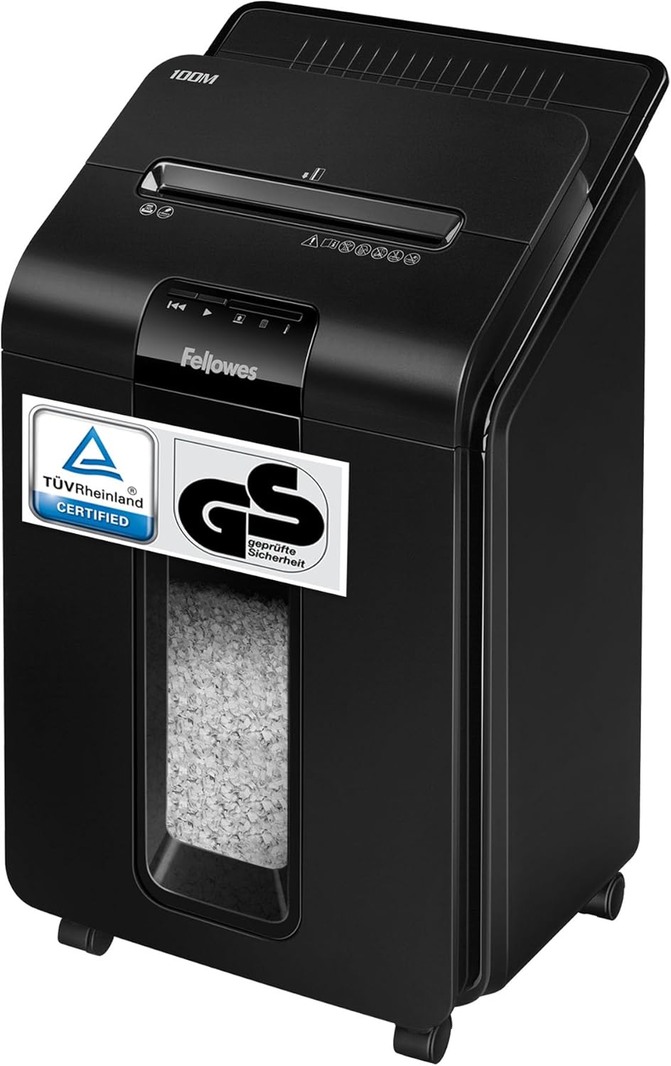 Fellowes Aktenvernichter Autofeed, 100 Blatt Minicut (P4), Papierschredder Hybrid mit automatischem