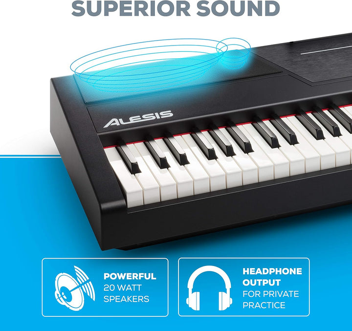 Alesis Recital Pro 88- Tasten Digital Piano E Klavier mit Hammermechanik, eingebauten 20 Watt Lautsp