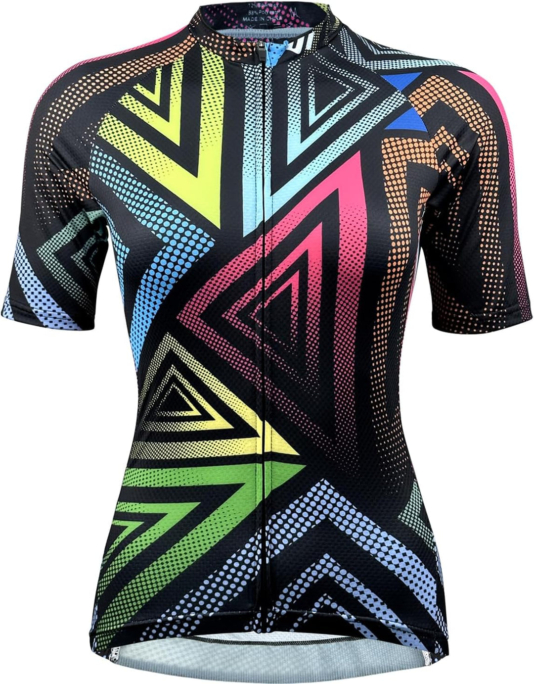 Wulibike Radtrikot Damen Langarm Fahrradtrikot Atmungsaktiv Rennrad Trikot mit 3 Rückentaschen 2-sch