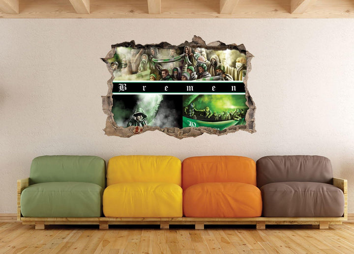 Bremen Collage, 3D Wandsticker Format: 62x42cm, Wanddekoration, 62x42