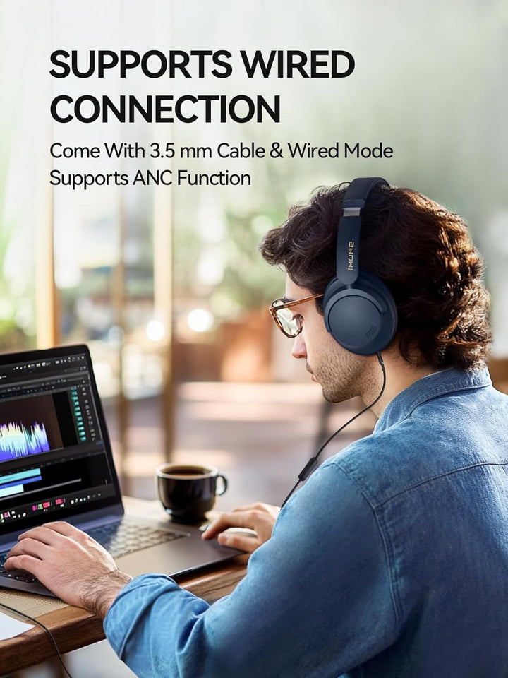 1MORE SonoFlow Pro Over-Ear Kopfhörer Kabellos, LDAC Hi-Res Wireless Audio, Active Noise Cancelling,