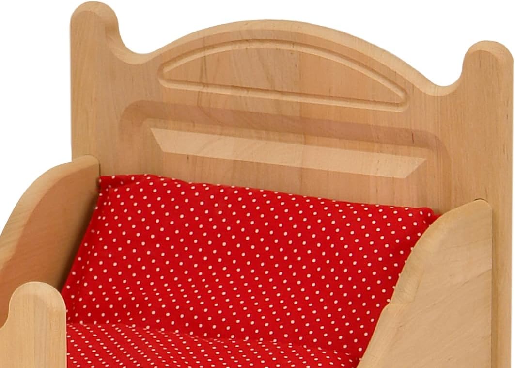 Drewart 933-3000 Puppenbett aus Holz, Holzspielzeug Puppenmöbel