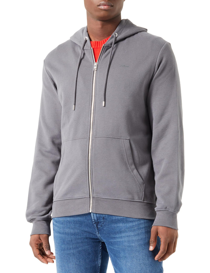 s.Oliver Herren Sweatshirt Jacke 3XL Grau, 3XL Grau
