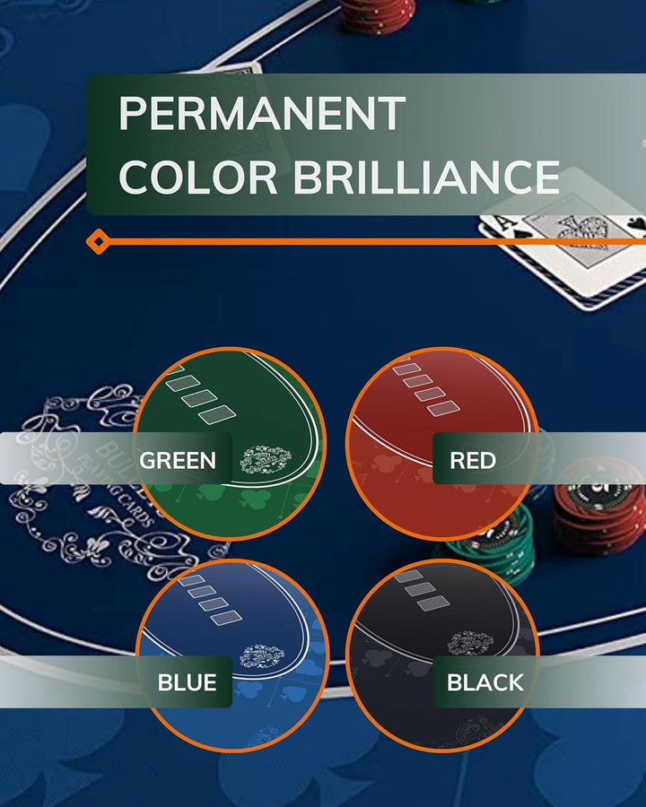 Bullets Playing Cards Designer Pokermatte rot in 180 x 90 cm für den eigenen Pokertisch - Deluxe Pok