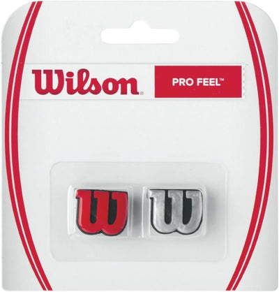 Wilson Unisex Griffband Pro Overgrip Perforated Weiss 12 Stück Bundle mit Logo-Vibrationsdämpfer, We