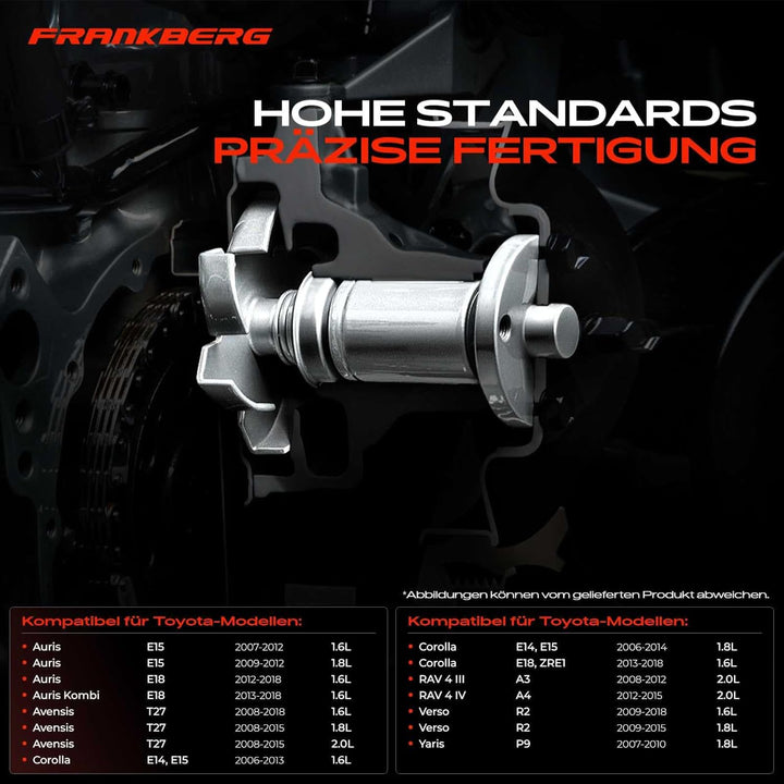 Frankberg Wasserpumpe Kompatibel mit Au.ris E15 E18 1.6L 1.8L 2007-2018 Aven.sis T27 1.6L-2.0L 2008-