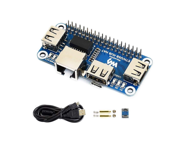 Ethernet/USB HUB HAT for Raspberry Pi 3 B+/3 B/2 B/Zero/Zero W/Zero WH/Zero 2 W Expansion Board, 1x