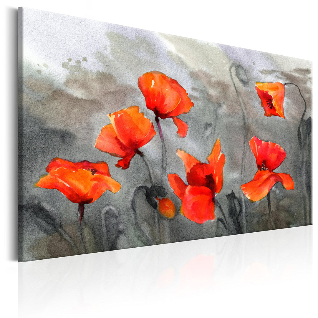 murando - Bilder Mohnblumen 90x60 cm Vlies Leinwandbild 1 tlg Kunstdruck modern Wandbilder XXL Wandd