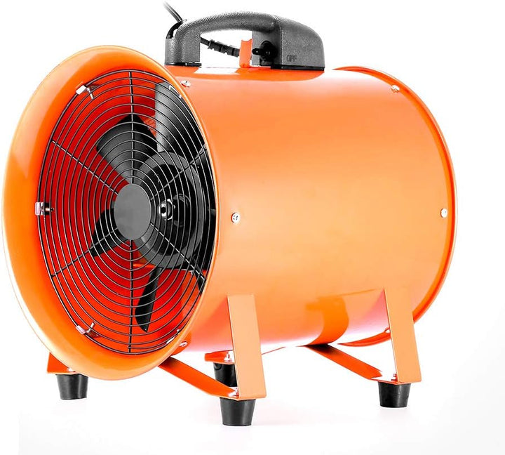 KAUITOPU Baugebläse, ø250mm Axialgebläse mit 10 m PVC-Kanal Industrielüfter für Fabriken Kellern Bau