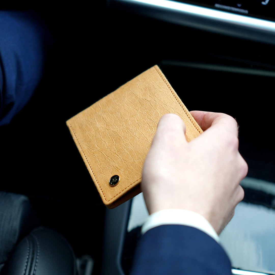 Locklair Herren Geldbörse aus veganem Papierleder, Männer Portemonnaie mit RFID-Schutz, Vegan Wallet
