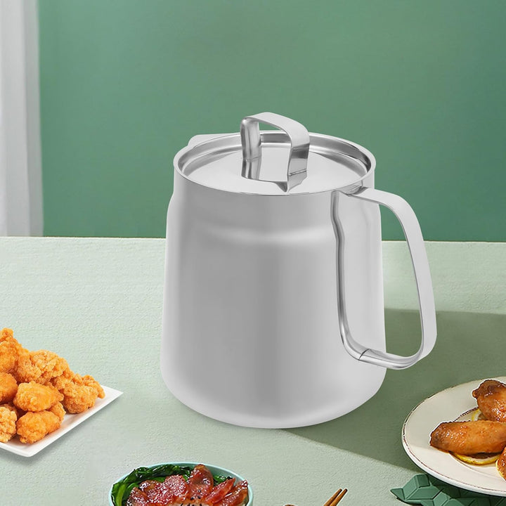304 Stahl Frittierpfanne Frittiertopf Fritteuse 2L mit Frittierkorb und Ölfilter geeignet für Indukt