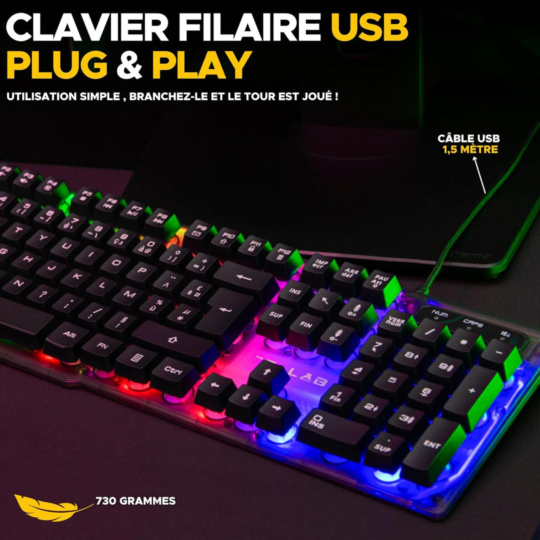 THE G-LAB - Rainbow Illuminated Gaming Key - KEYZ-NEON/FR, no Color, One Size