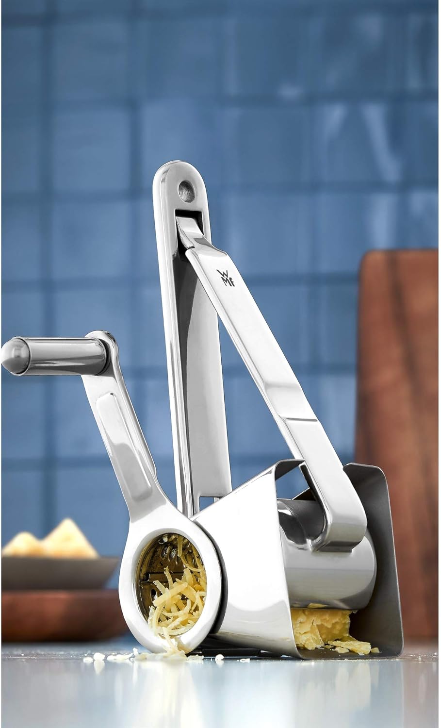 WMF Gourmet Parmesanreibe Kurbel 18 cm, Parmesanmühle &amp; Top Tools Muskatmühle 16,5 cm, Muskatnuss Mü