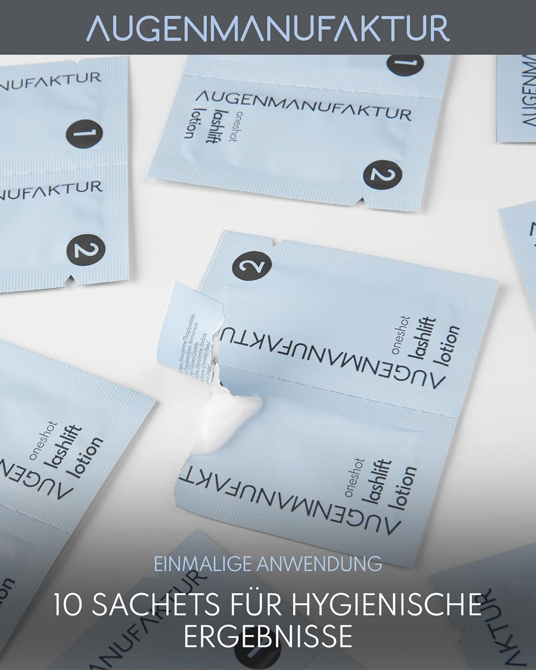 Augenmanufaktur Wimpernlifting Lotion Doppelkammer Sachets - 10 Stück - Wimpernlifting - Formt & Fix