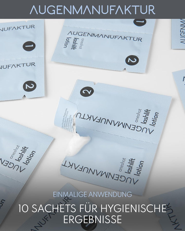 Augenmanufaktur Wimpernlifting Lotion Doppelkammer Sachets - 10 Stück - Wimpernlifting - Formt & Fix