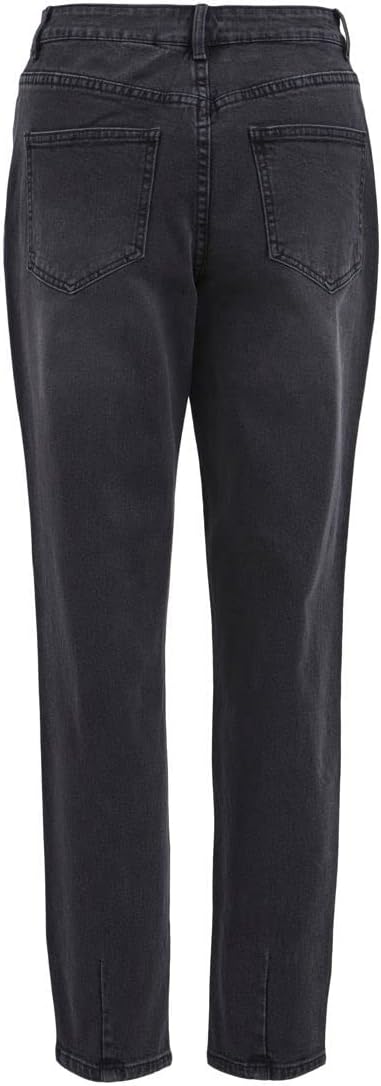 Vila Damen Vimommie Dl Hw Mom Blk-Noos Jeans 36W / 32L Black Denim, 36W / 32L Black Denim