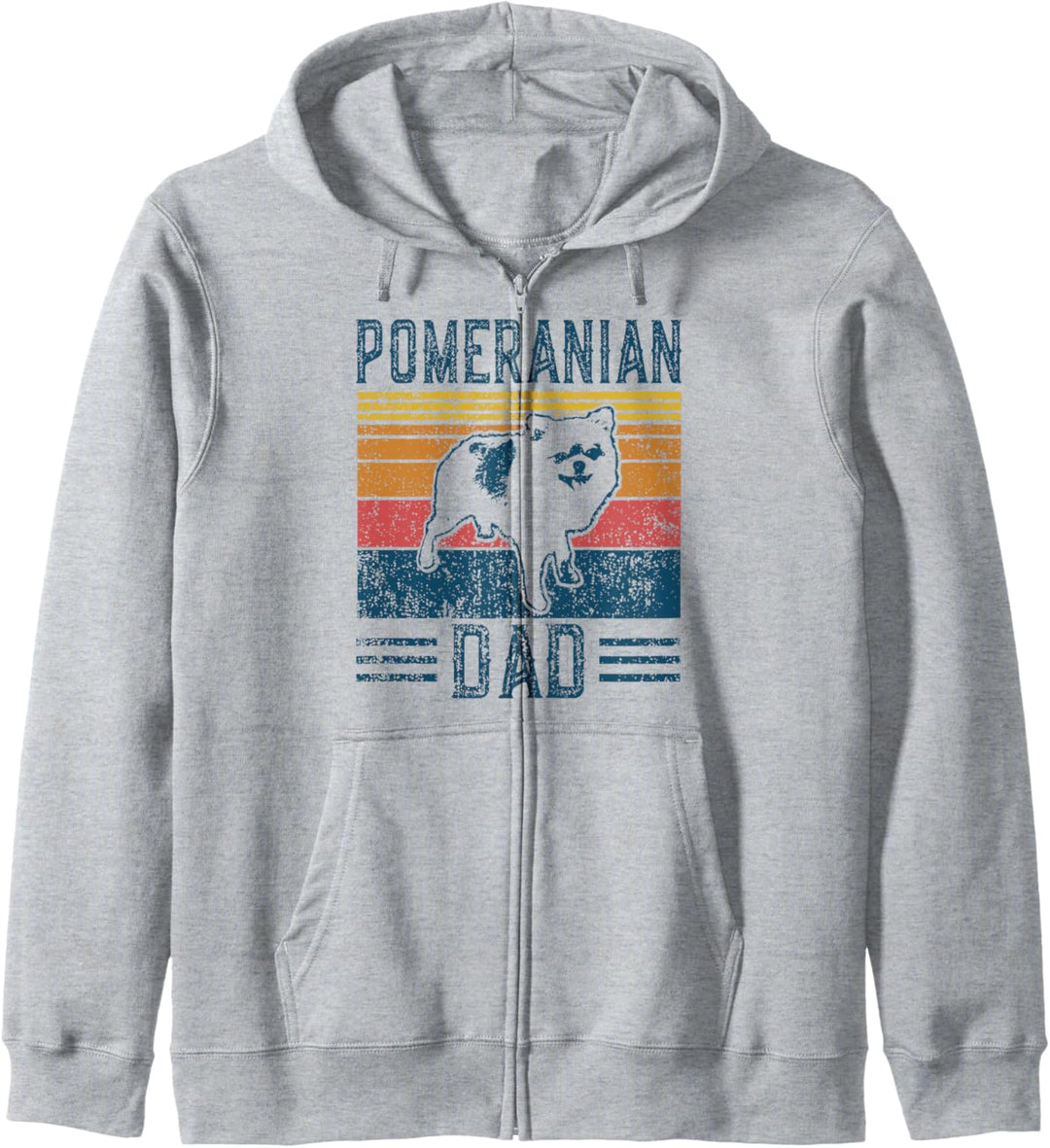 Hund | Pommersche Hund Pom Papa - Vintage Pommersche Papa Kapuzenjacke