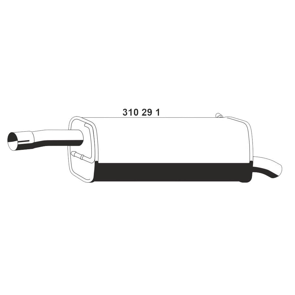 Escape – Endschalldämpfer Abgassystem Endtopf original ERNST (310291) 820 mm