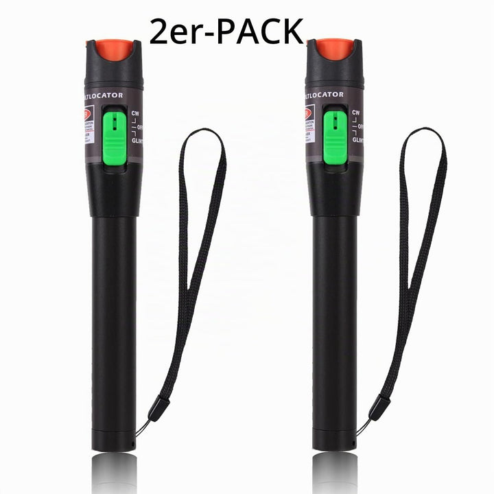 2 Stück Visual Fault Locator 30 km, Fiber-Optic-Kabel-Tester mit rotem Lichtstift, VFL mit 2,5 mm Un