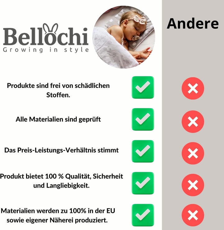 Bellochi Kinderbettwäsche 100x135 aus 100% Baumwolle, Kinderbettdecke 100x135 Set mit Kissen, Kinder