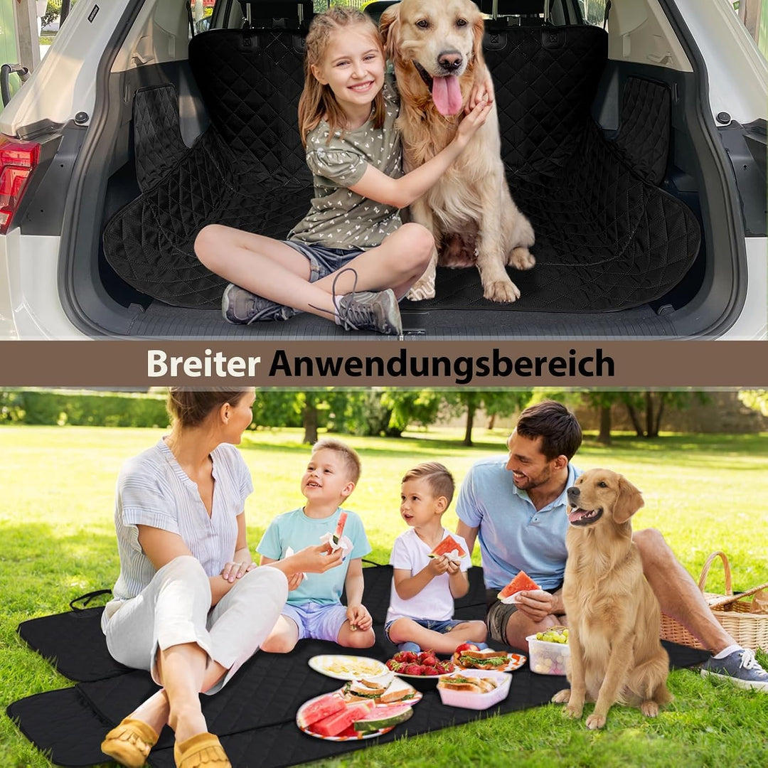 Angooni Auto Hundedecke Rücksitz - Hundedecke Auto Rückbank (135×120cm) - Wasserdicht, Rutsch, Kratz
