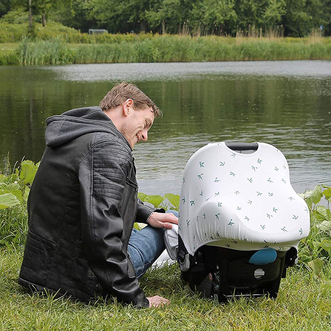 Dooky 126804 Seat Cover Schonbezug Origami swallow Rose für Babyschale Universalgrösse geeignet für