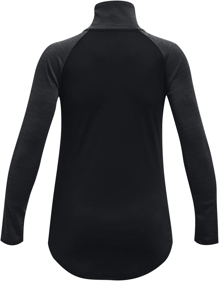 Under Armour Mädchen Tech Graphic Half Zip T-Shirt XL Schwarz (002)/Weiss, XL Schwarz (002)/Weiß
