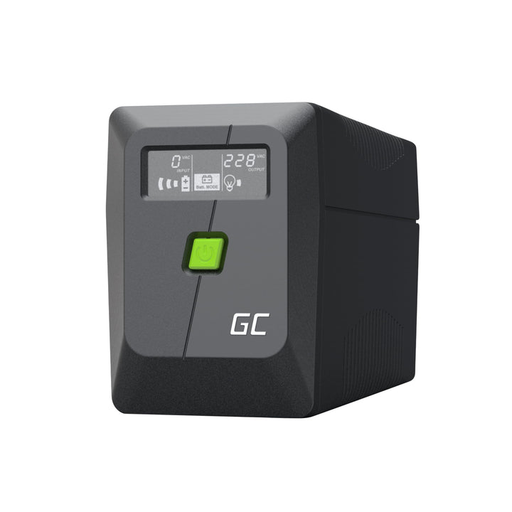 Greencell UPS 850VA 480W PowerProof mit LCD-Display – Modifizierte Sinuswelle, Stromschutz für Gerät