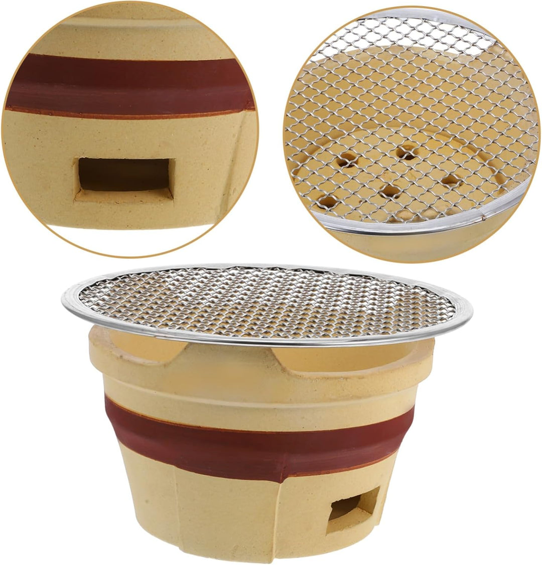 Yardwe 1 Satz Grill Lagerfeuergestell Japanische Platte Kohleofen Tragbarer Lagerfeuerrost Tandoor T