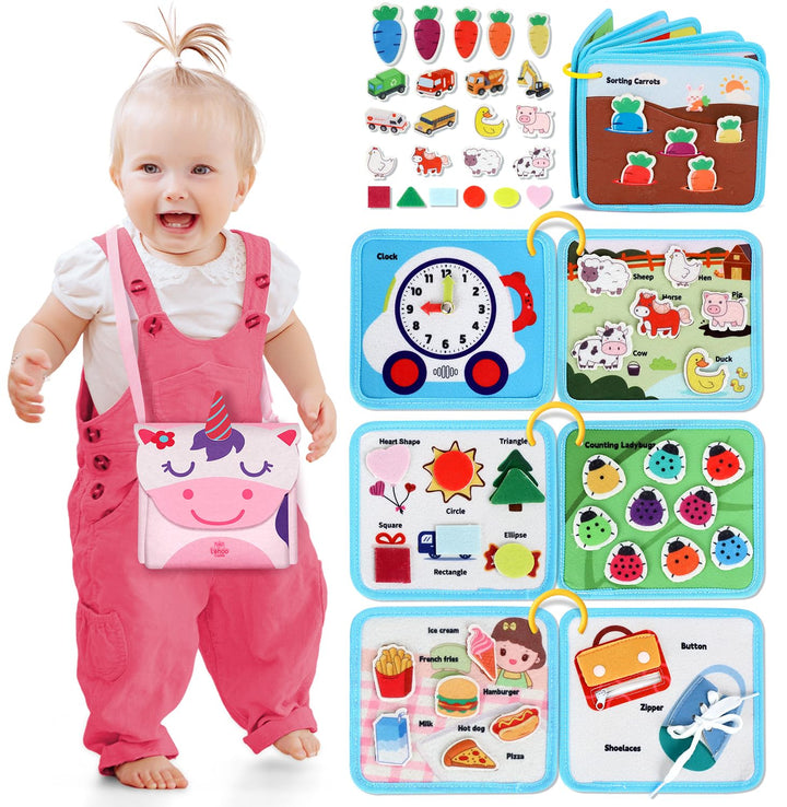 Lehoo Castle Busy Board Montessori Spielzeug ab 1 2 3 Jahre, Activity Board Motorikspielzeug, 12 in