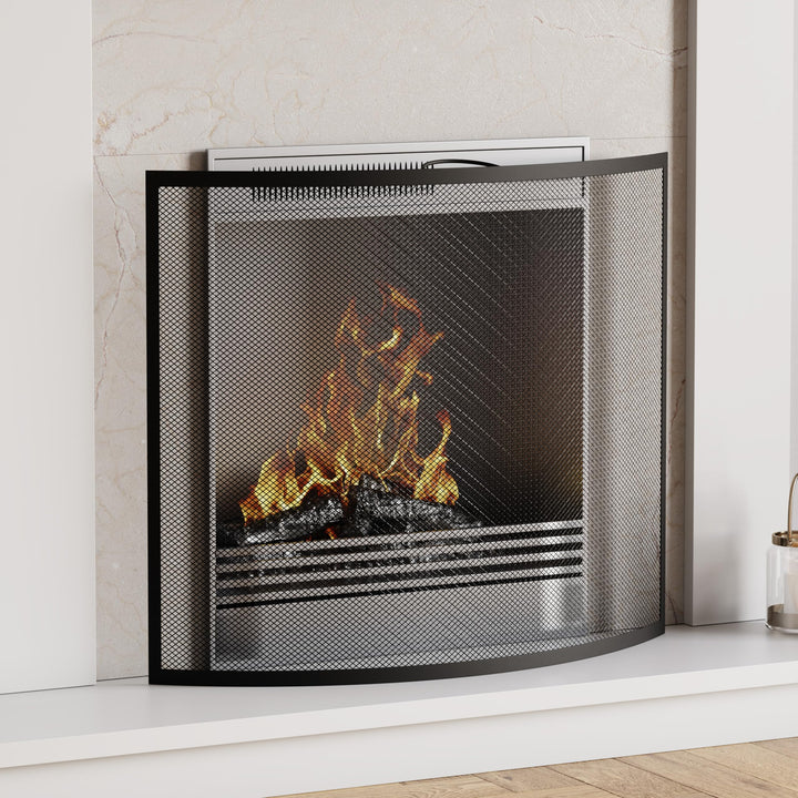 Home Discount Buckton Kaminschutz, Funkenschutz, Schwarz Modernen, Modernen