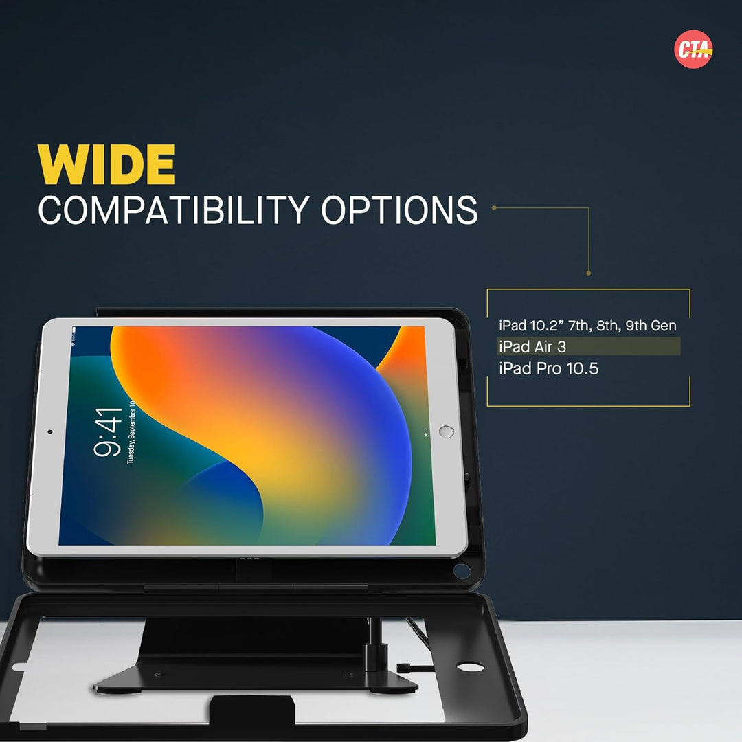 CTA Digital Desktop Anti-Diebstahl-Ständer für iPad 10,2 Zoll (7. &amp; 8. Generation), iPad Air 3 (2019