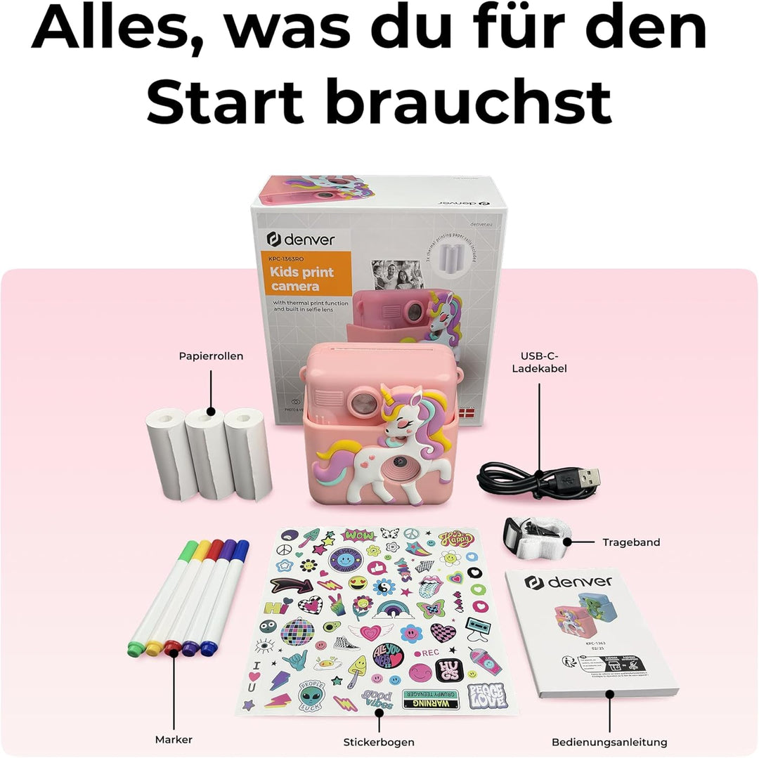 Denver Kinder-Druckkamera KPC-1363 Rose
