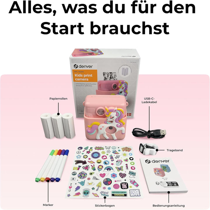 Denver Kinder-Druckkamera KPC-1363 Rose