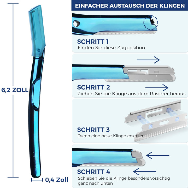 ZOMCHI Augenbrauenrasierer, Gesichtsrasierer für Damen und Herren, Augenbrauentrimmer mit präziser S