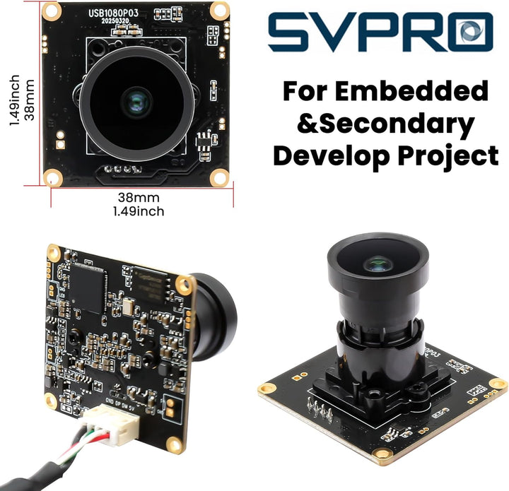 Svpro 1080P Low Light USB-Kameramodul, 0,0001 Lux Starlight-Webcam-Board, M16-Objektiv, F1,0, 110 Gr