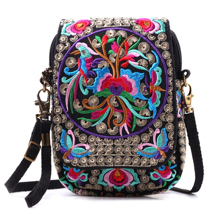 Goodhan Vintage Handmade Women Mini Crossbody Bag Cellphone Pouch Small Handbag Coin Purse Stil 01: