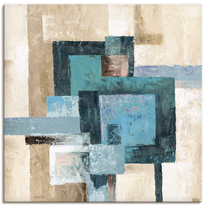 ARTland Leinwandbilder Wandbild Bild auf Leinwand 50x50 cm Quadratisch Modern Abstrakte Bilder Muste