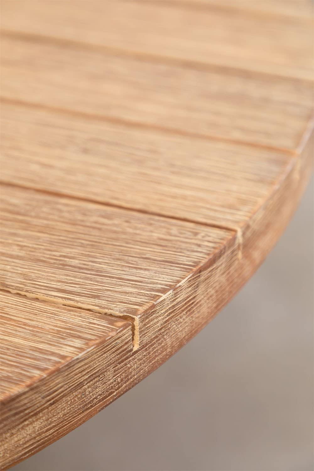 SKLUM Runder Gartentisch aus Holz Naele Ø100 cm, Ø100 Cm