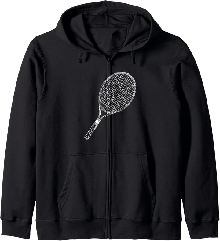 Tennisschläger Skizze Tennis Kapuzenjacke