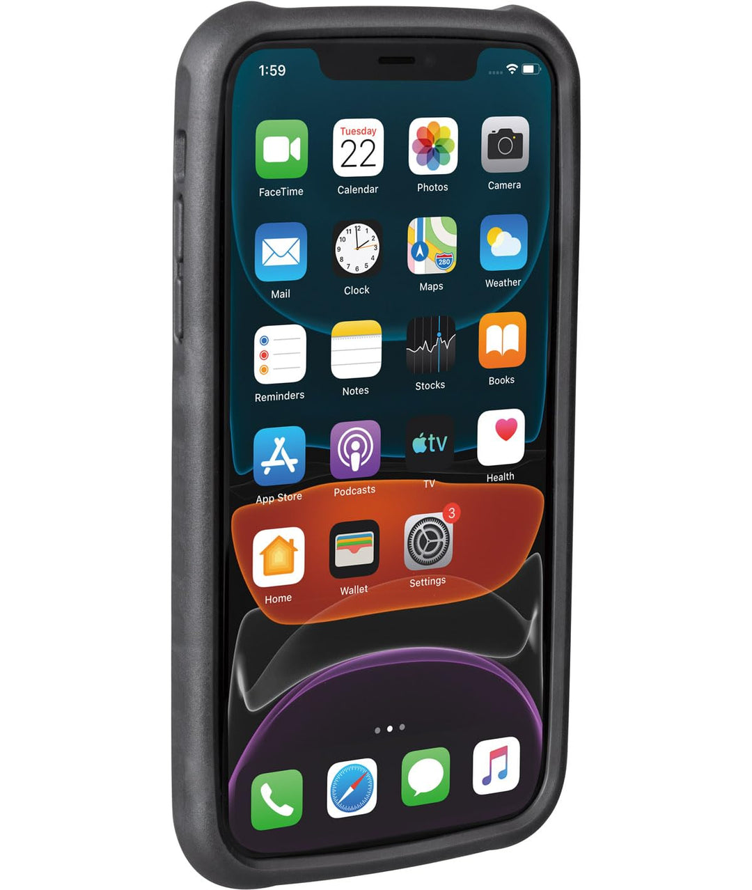 Topeak Unisex – Erwachsene RideCare für iPhone 11 Smartphonehülle, schwarz-grau, Pro mit Halter