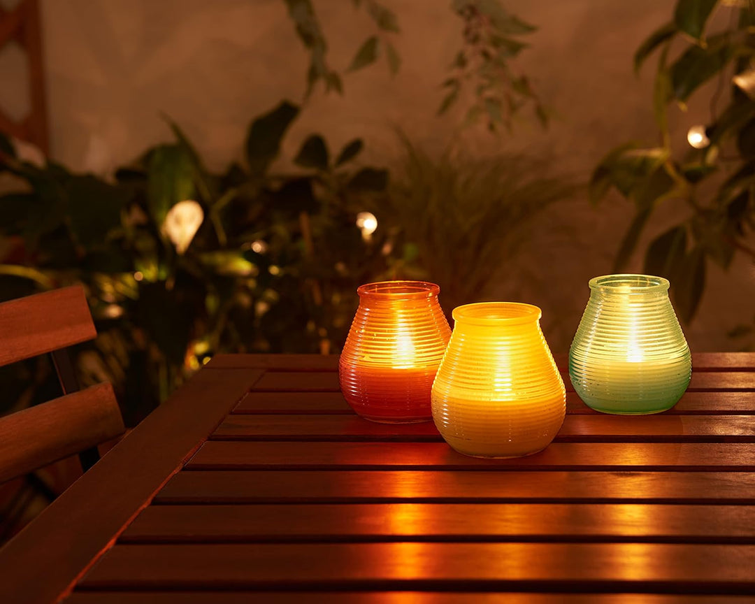 bolsius – Outdoorkerzen - Citronella - 6 Stück - Im Glass - Gelb Outdoor Glass Gelb, Outdoor Glass G